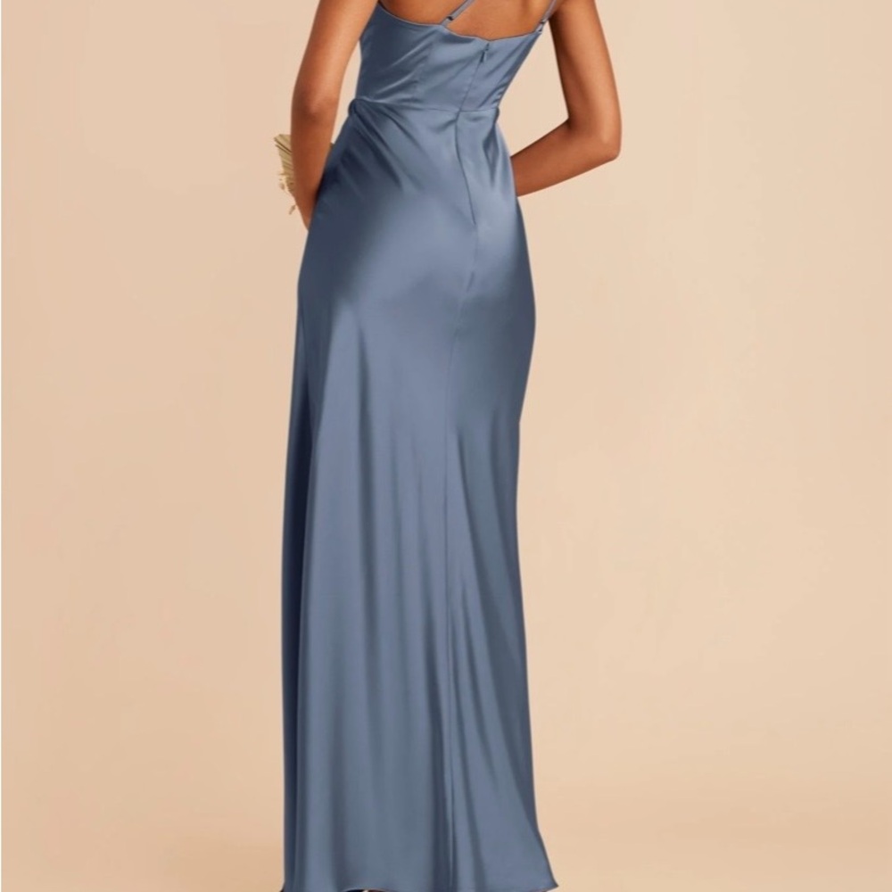 Birdy Grey French Blue Satin Bridesmaid Dress